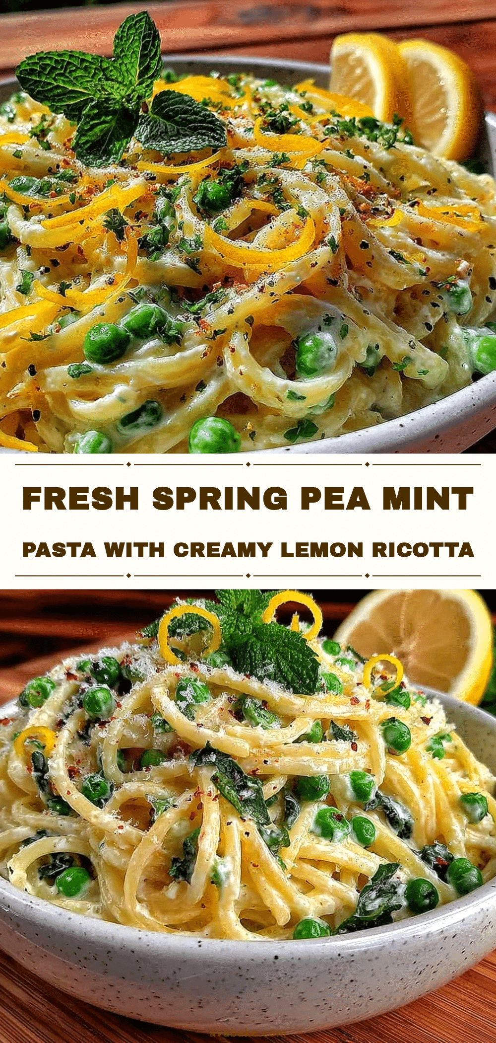fresh spring pea and mint pasta recipe