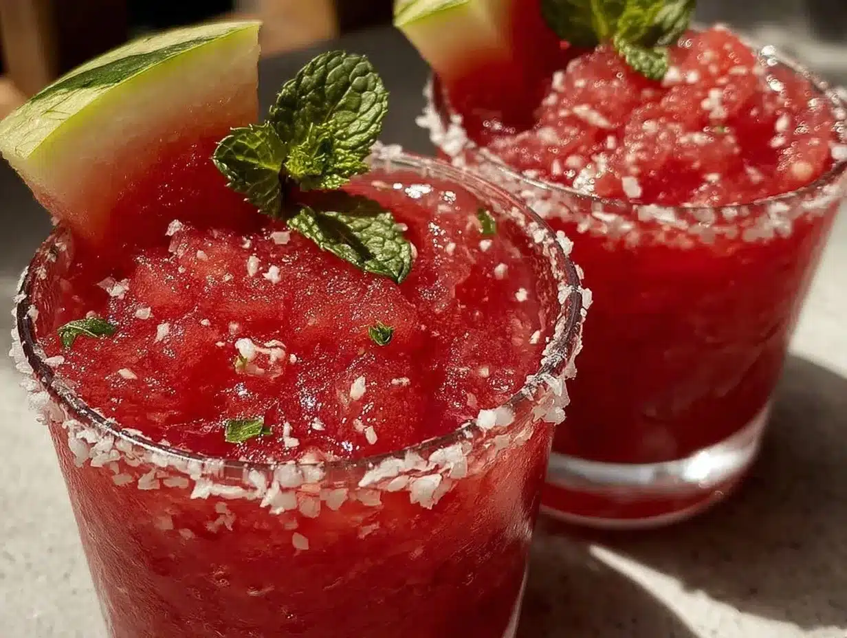 frozen watermelon margaritas preparation steps