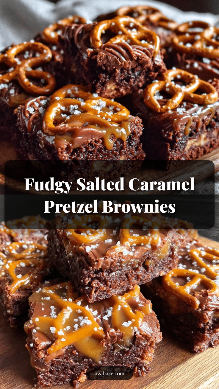 fudgy salted caramel pretzel brownies recipe
