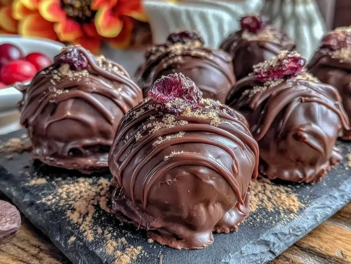 gold-dusted chocolate truffles preparation steps