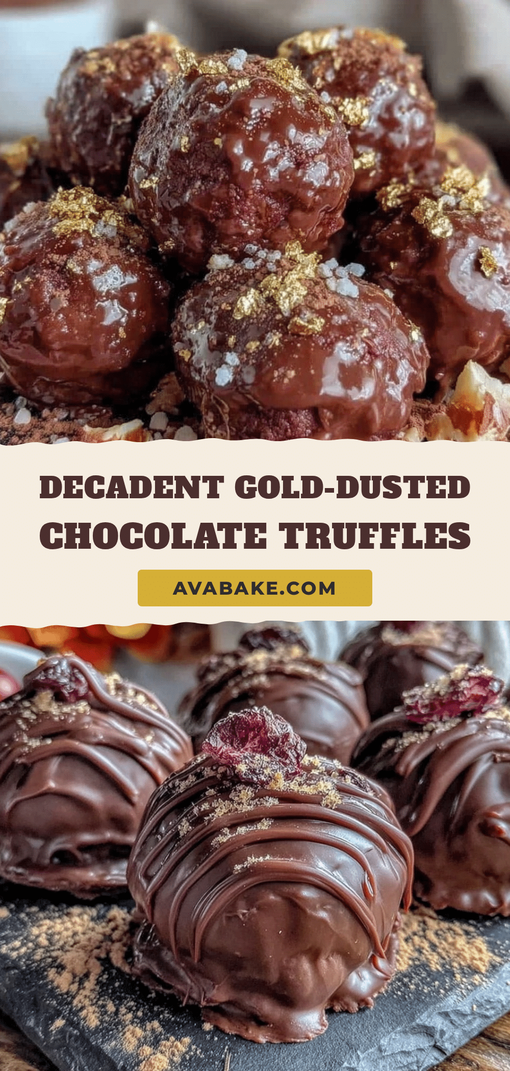 gold-dusted chocolate truffles recipe