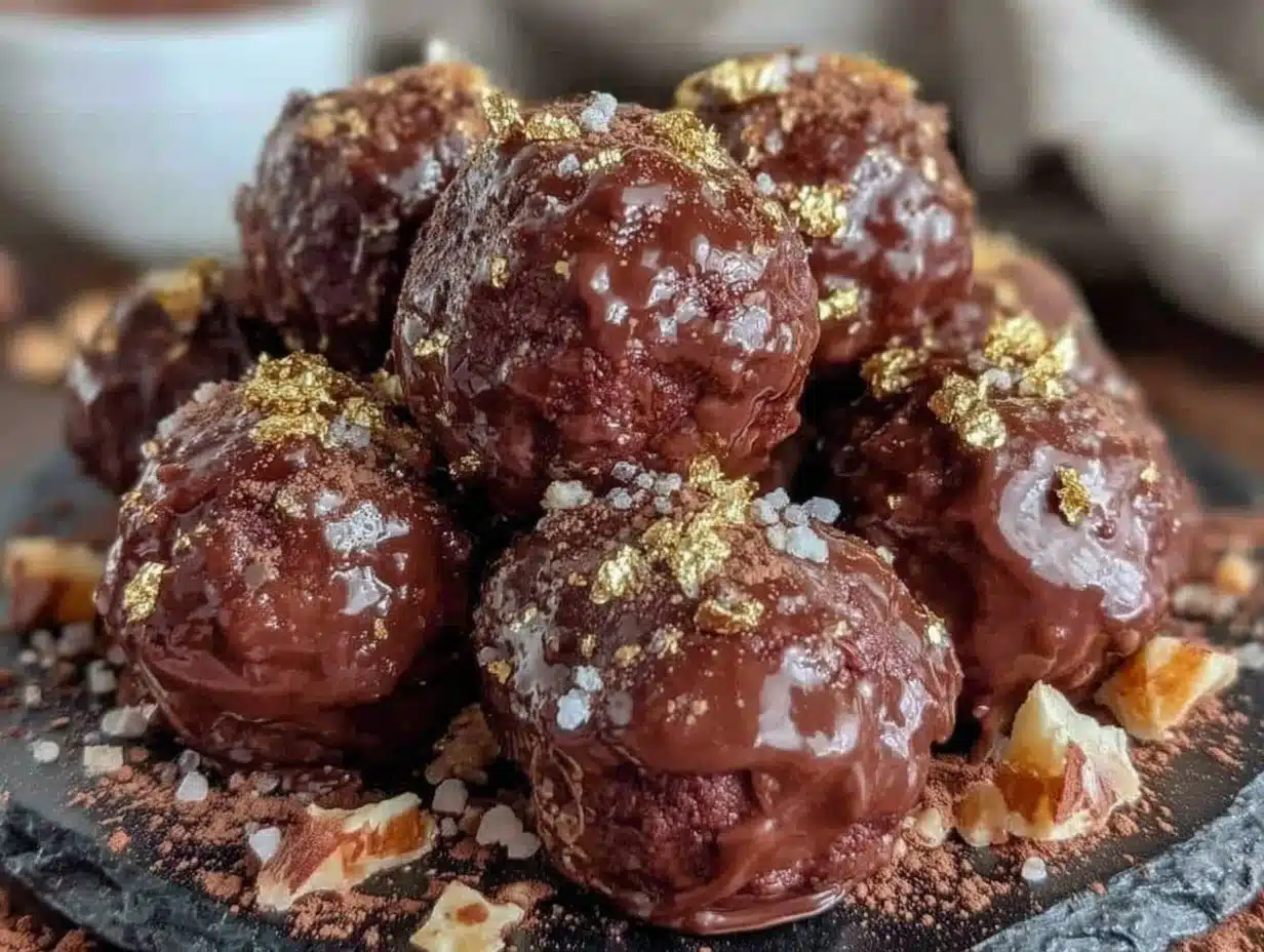 gold-dusted chocolate truffles - featured image