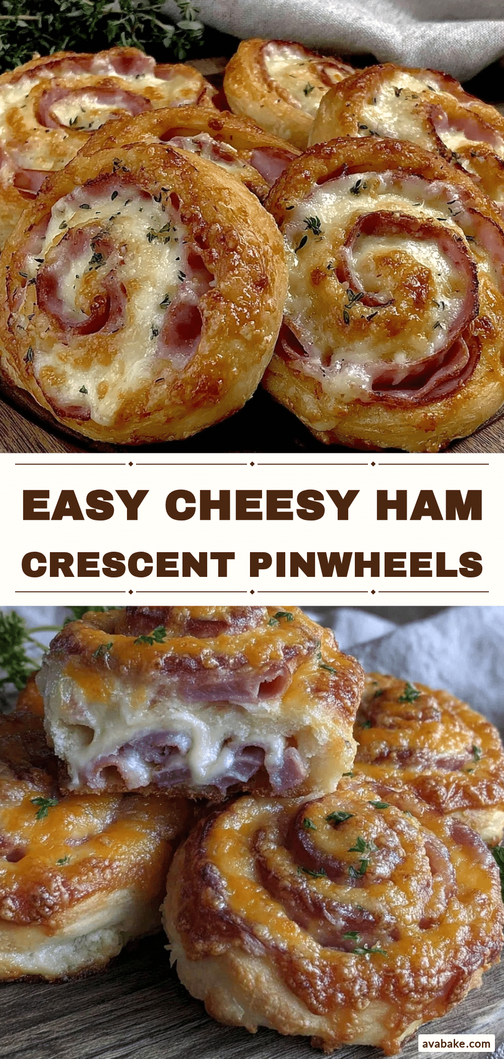 ham and cheese crescent roll-up pinwheels recipe