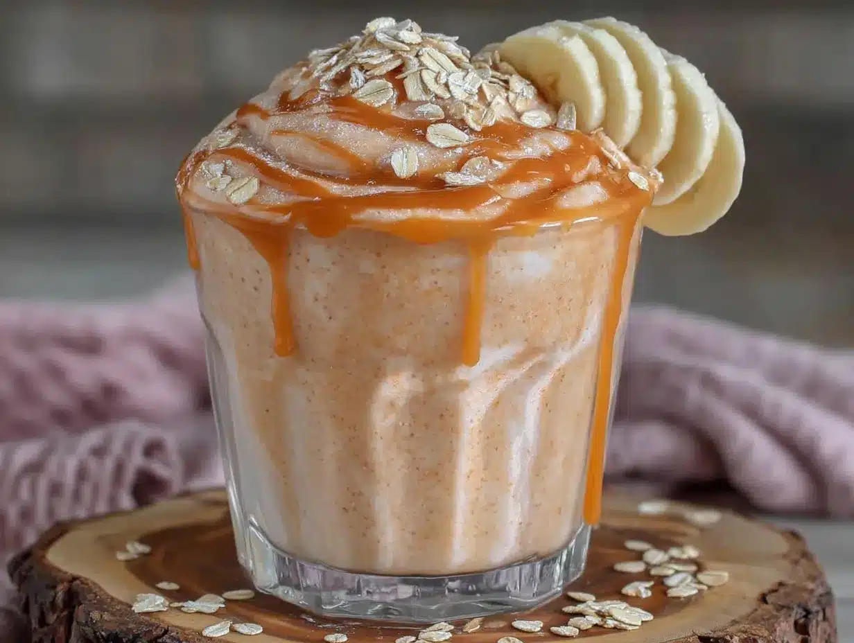 healthy peanut butter banana protein smoothie preparation steps