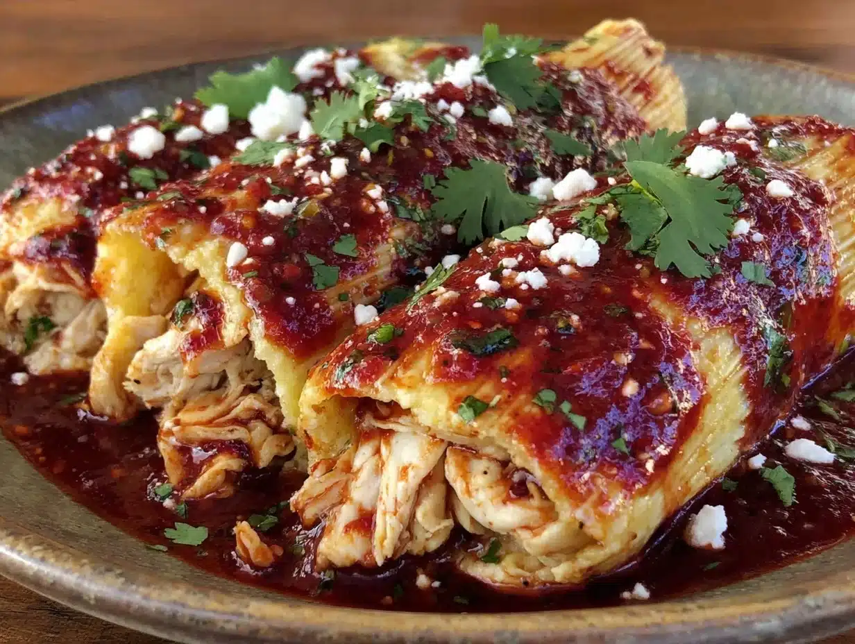 homemade chicken tamales - featured image