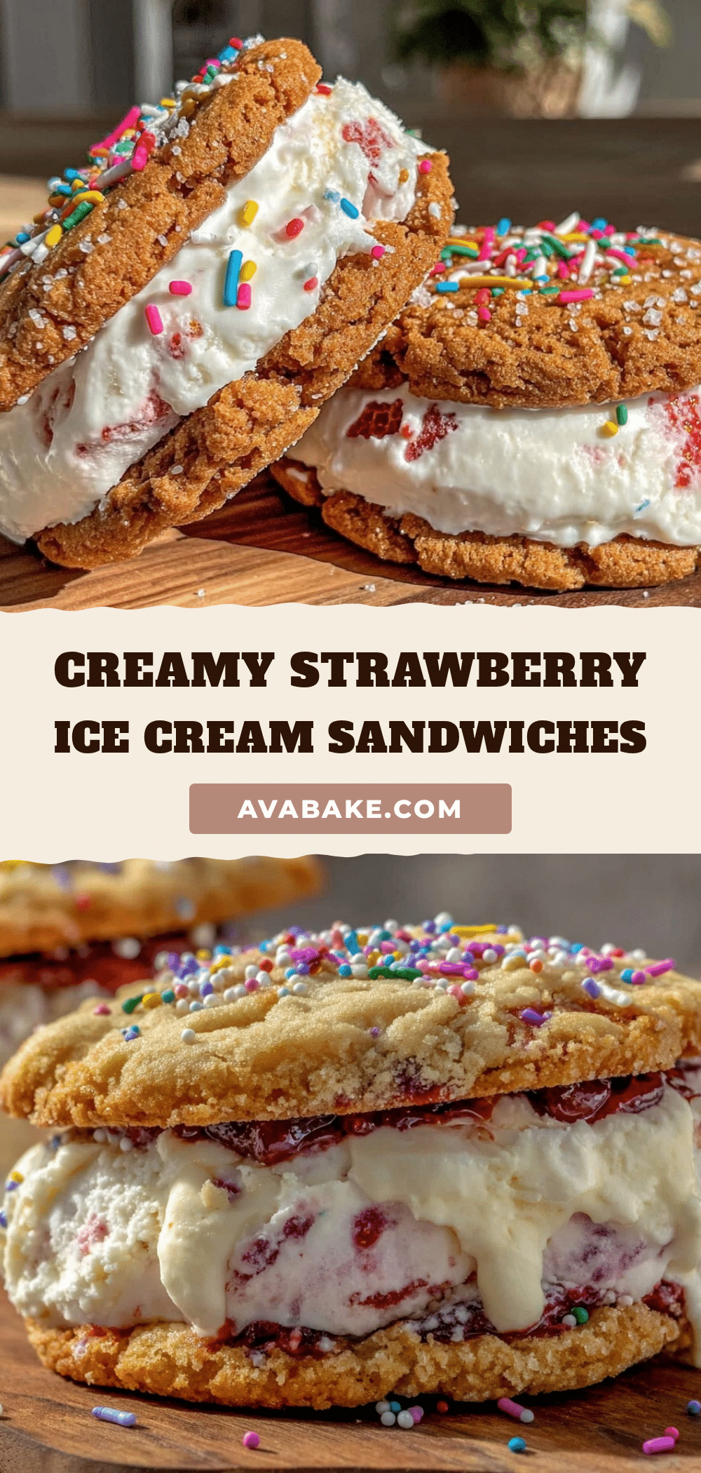homemade strawberry ice cream sandwiches recipe
