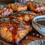 honey bourbon glazed grilled salmon - featured image