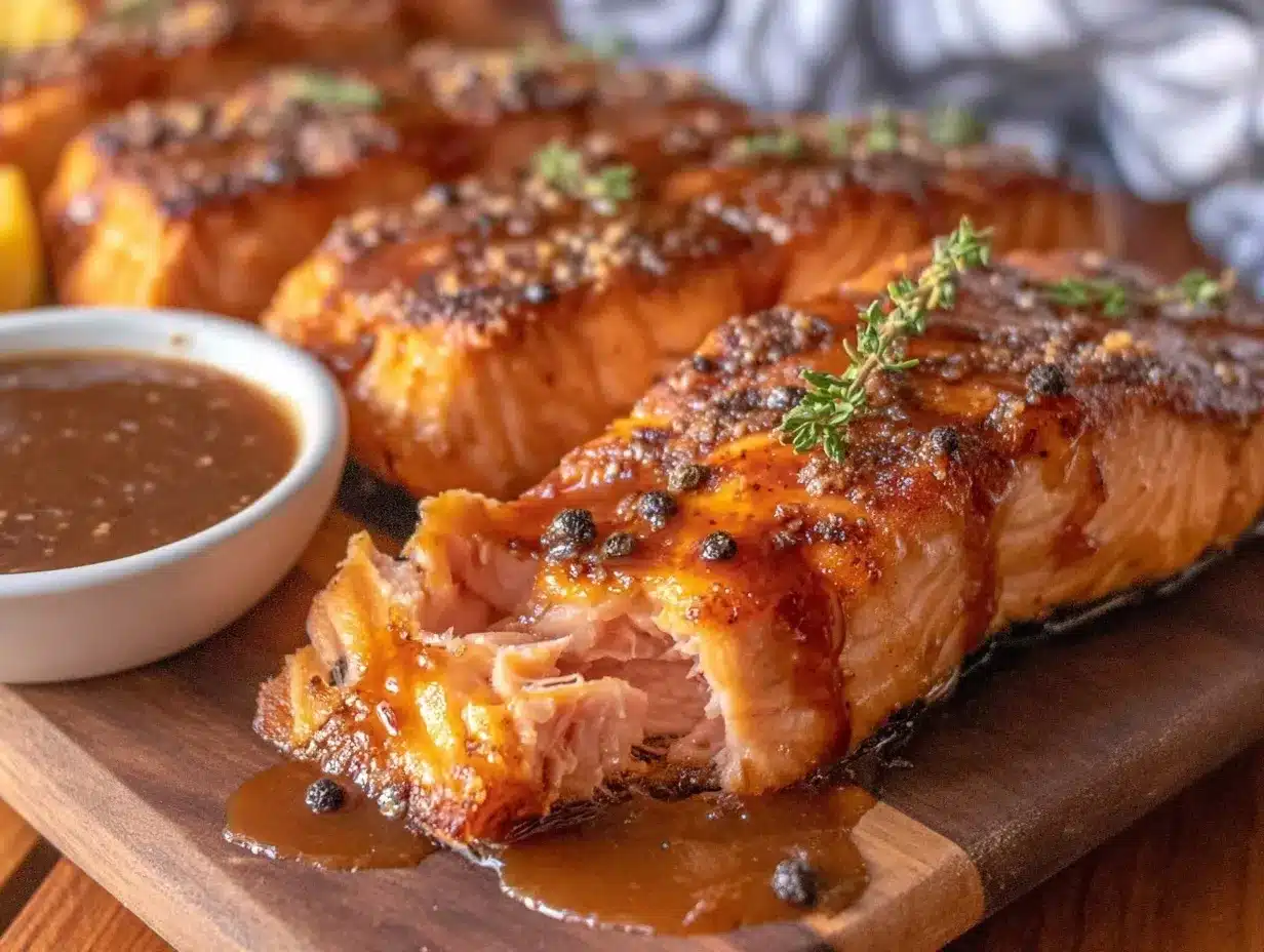 honey bourbon glazed grilled salmon preparation steps