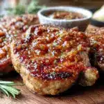 honey garlic glazed pork chops - featured image