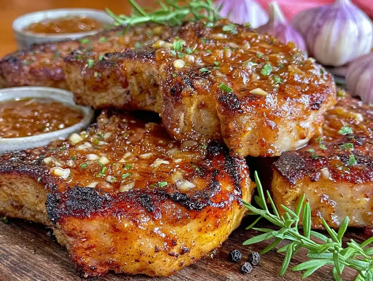 honey garlic glazed pork chops preparation steps