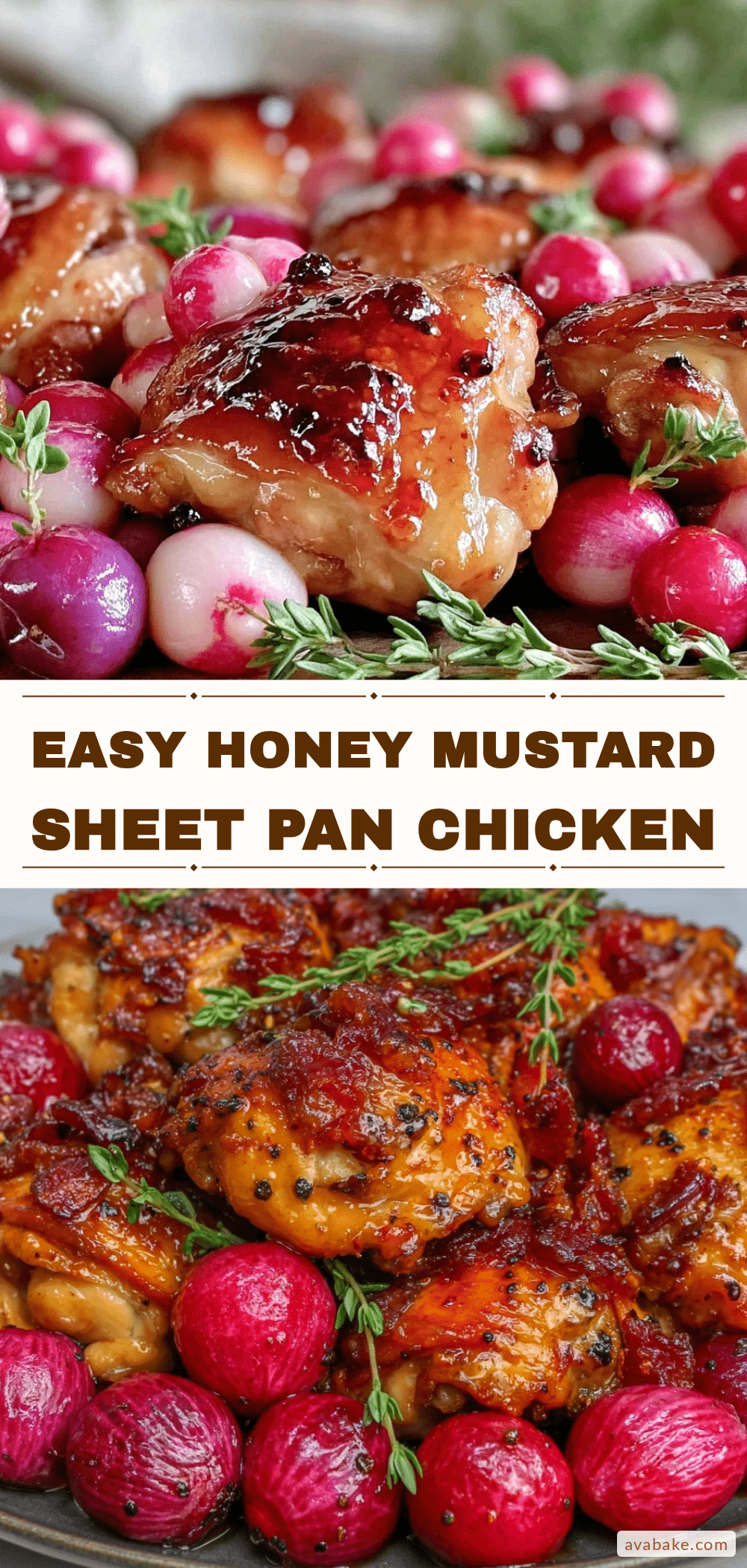honey mustard sheet pan chicken recipe
