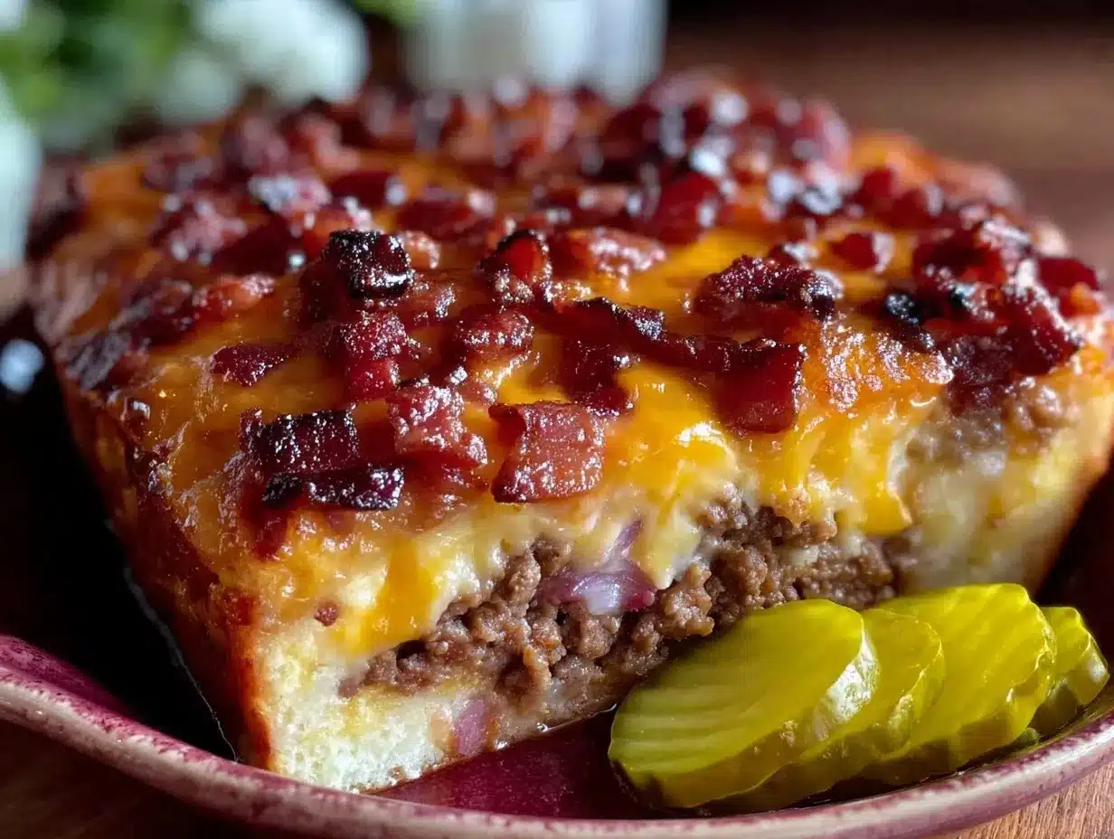 keto bacon cheeseburger casserole preparation steps
