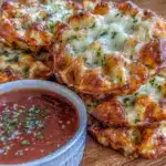 keto garlic bread chaffle dippers - featured image