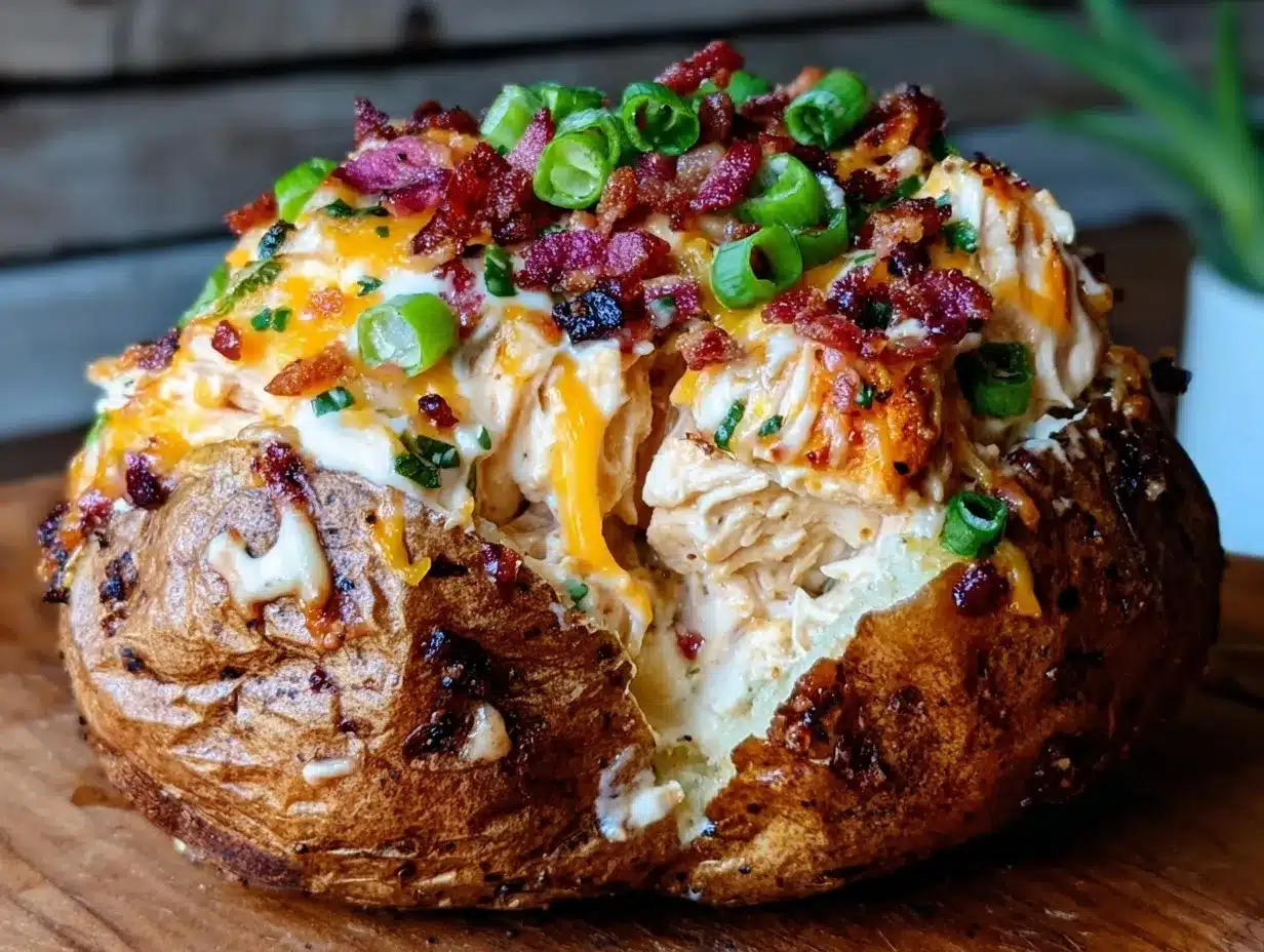 loaded chicken bacon ranch baked potato preparation steps