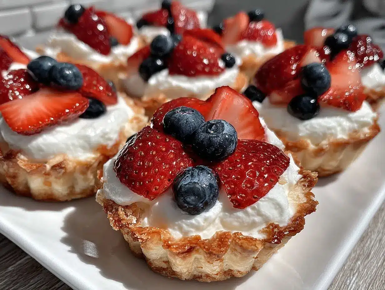 mini American flag berry tarts preparation steps