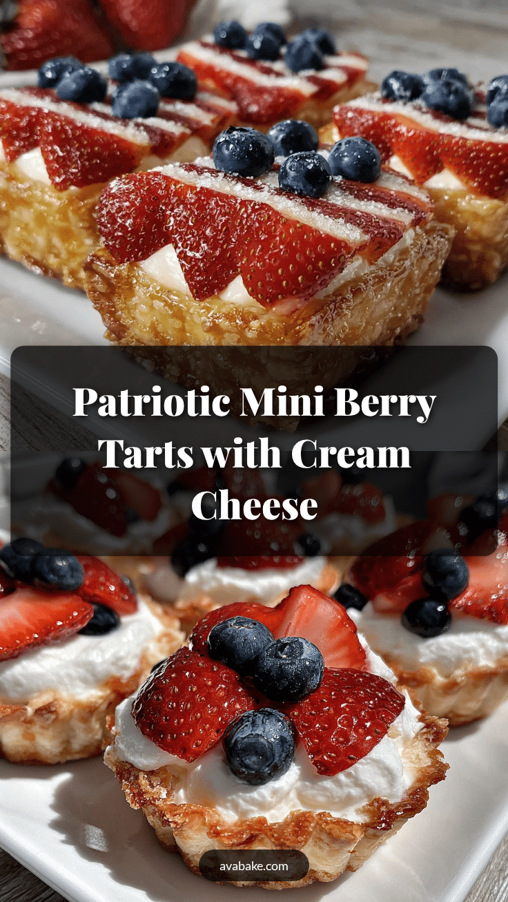 mini American flag berry tarts recipe