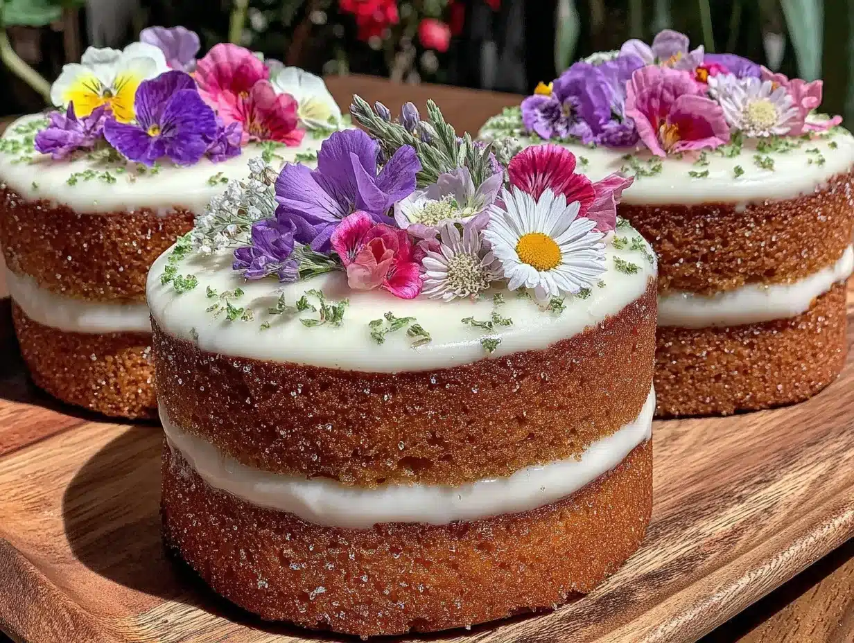 mini floral naked cakes preparation steps