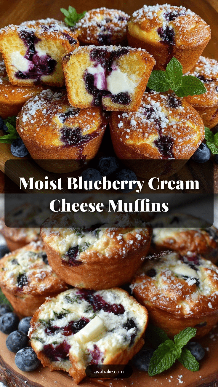 moist blueberry cream cheese coffee cake muffins recipe