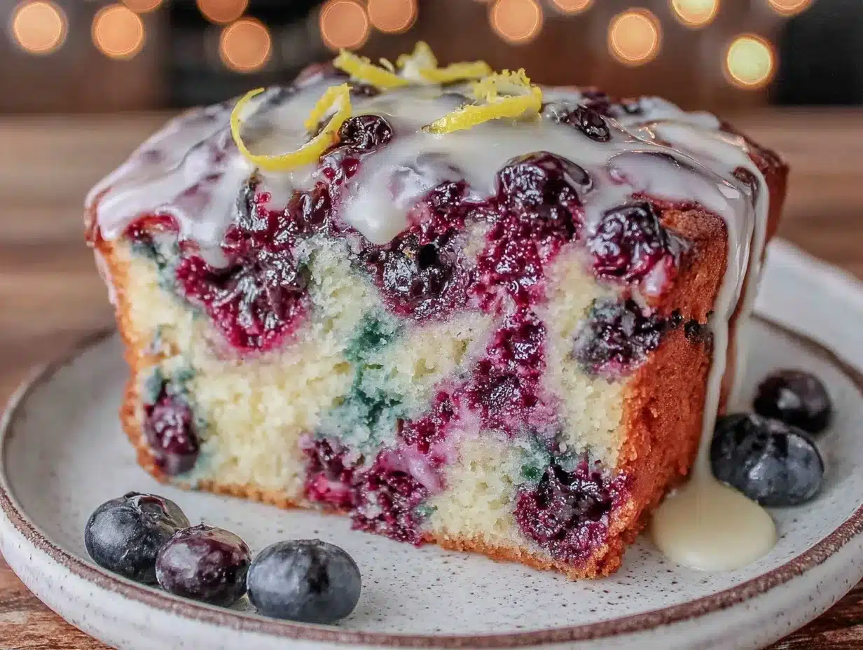 moist blueberry lemon pound cake preparation steps