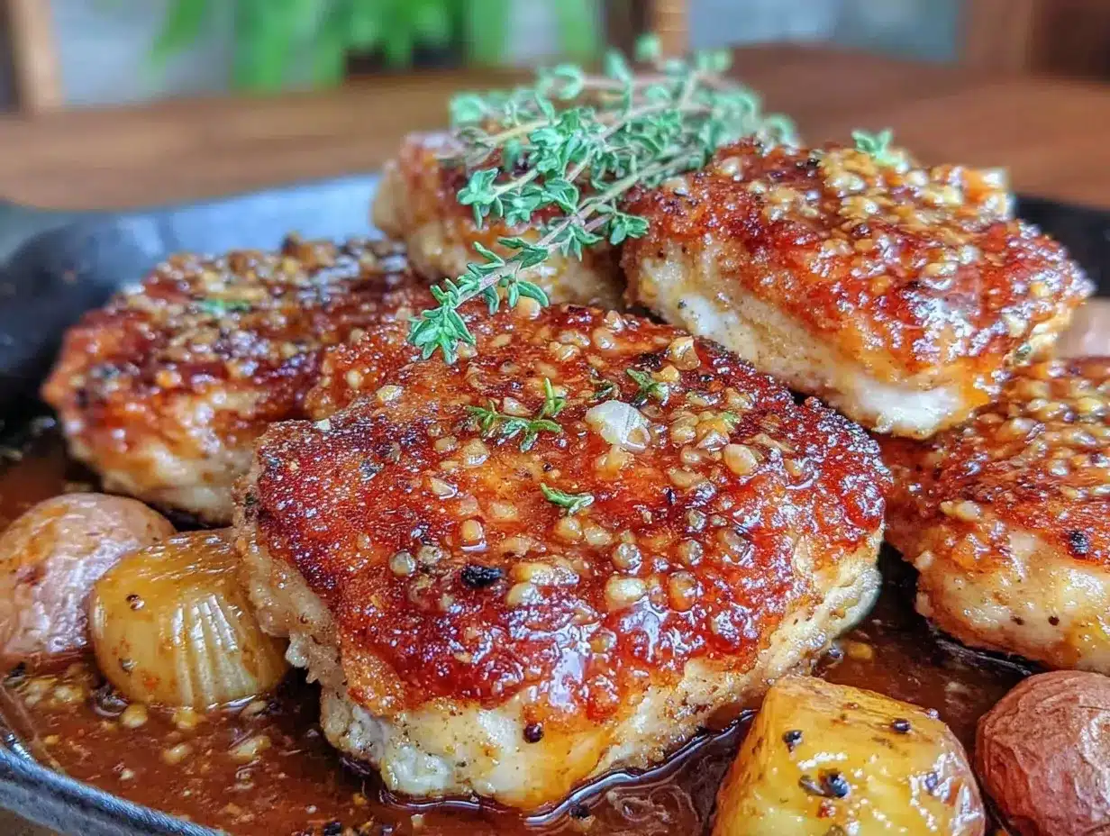 one-pan honey mustard chicken breasts preparation steps
