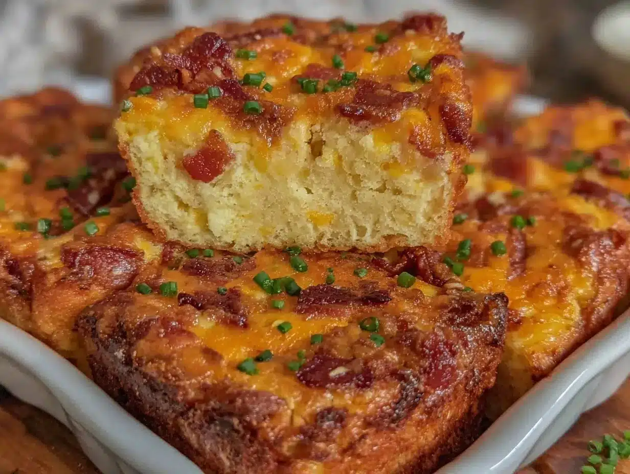 overnight bacon cheddar breakfast casserole preparation steps