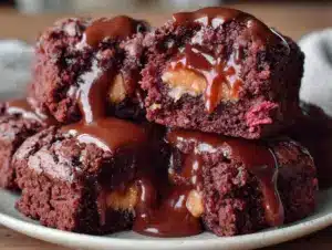 peanut butter stuffed brownies - featured image