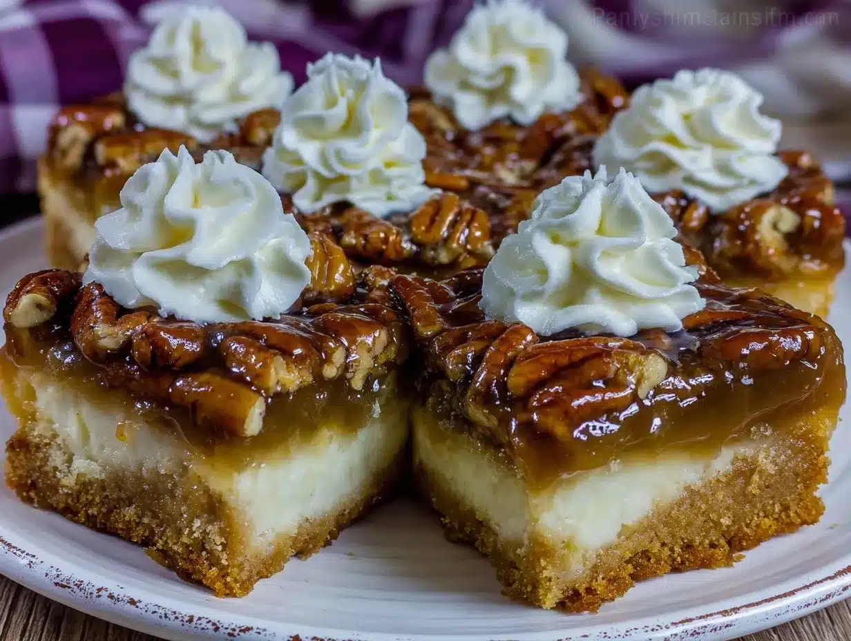 pecan pie cheesecake bars preparation steps