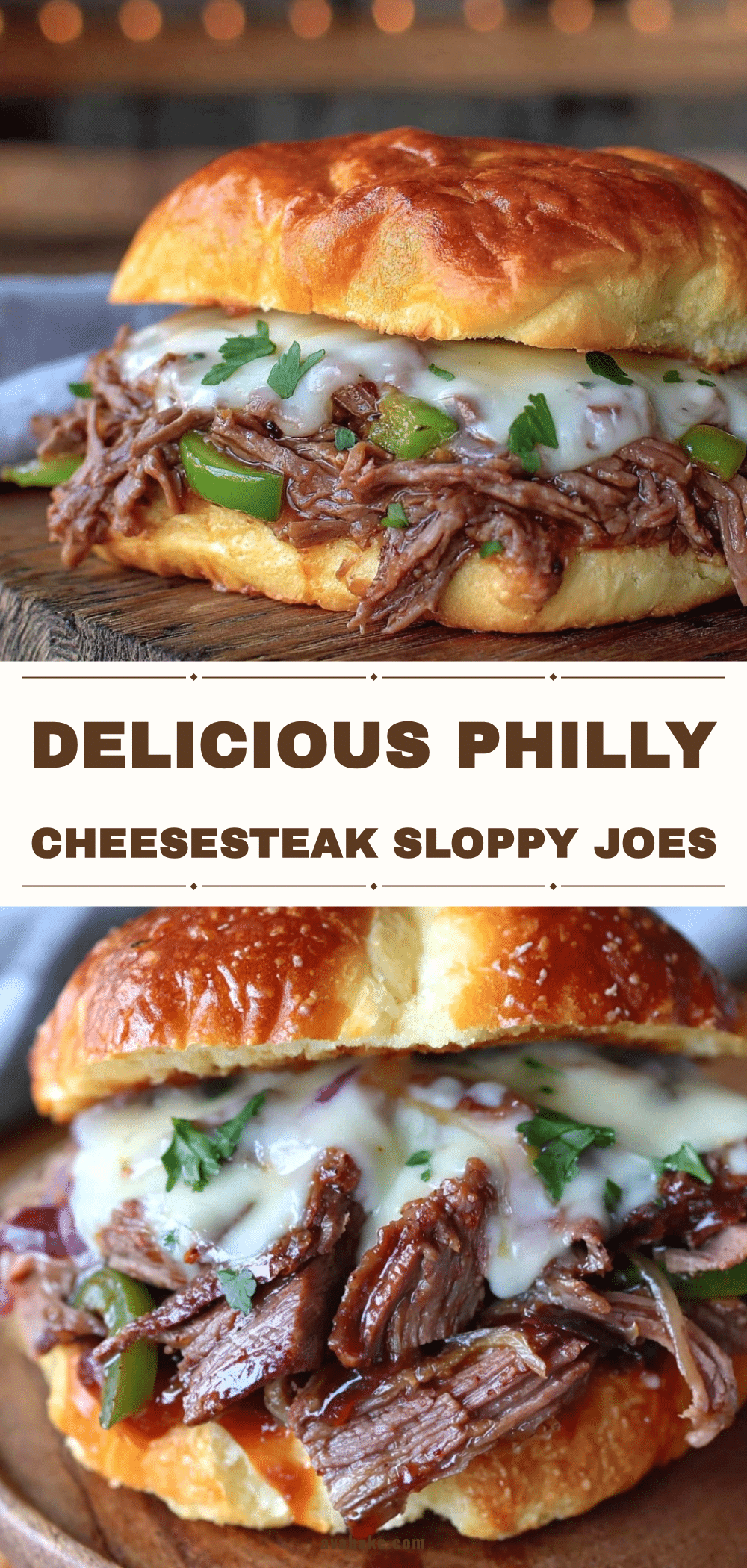 Philly cheesesteak sloppy joes recipe