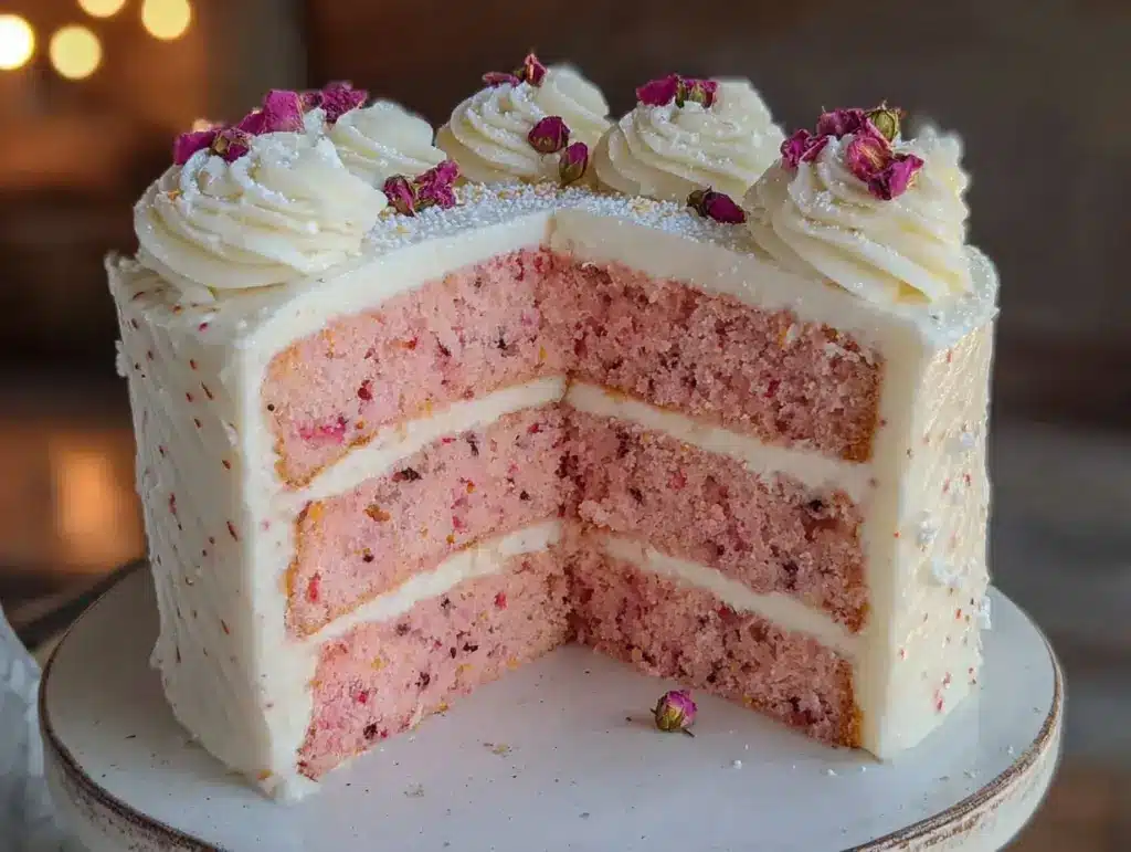 pink ombré layer cake - featured image