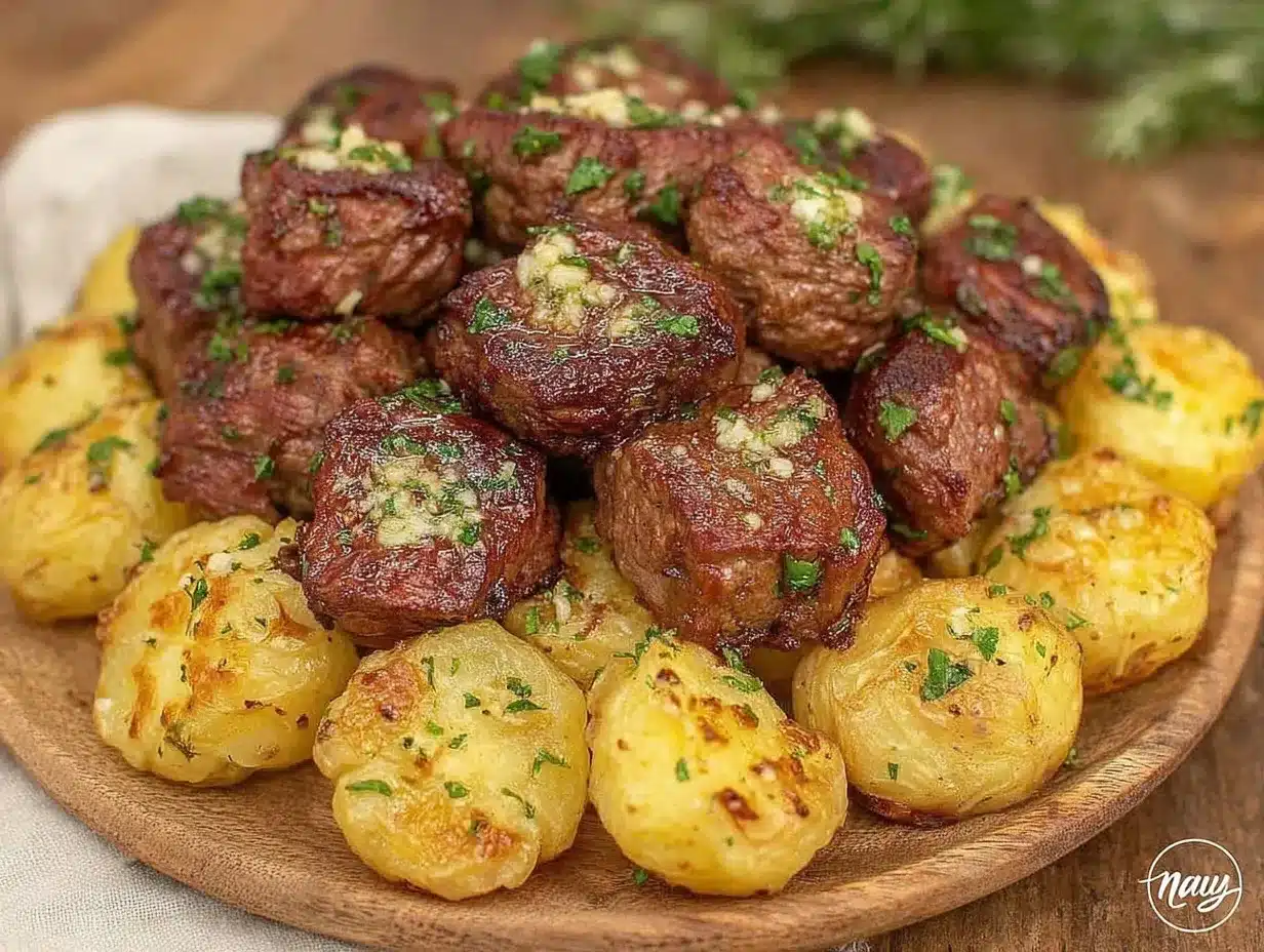 quick garlic butter steak bites preparation steps