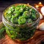 quick pickled garlic scapes - featured image