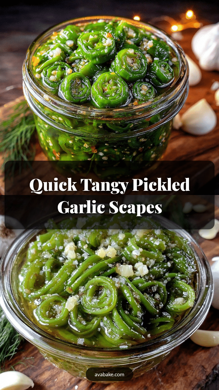 quick pickled garlic scapes recipe