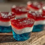 red white blue jello shots - featured image
