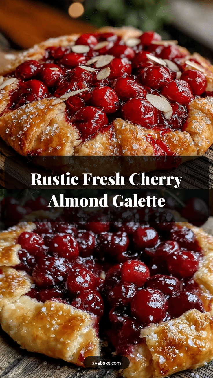 rustic fresh cherry almond galette recipe