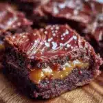 salted caramel swirl fudge brownies - featured image