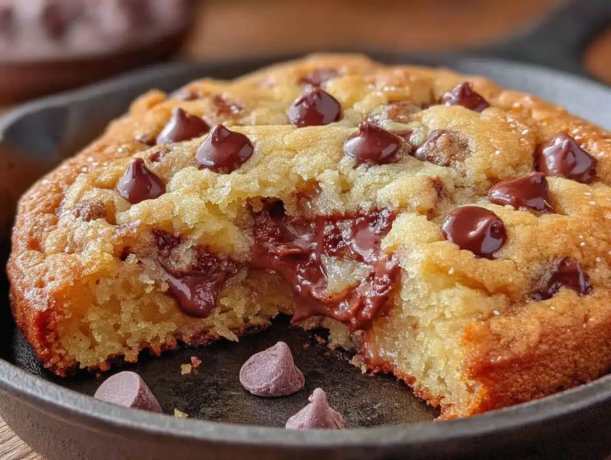 small batch chocolate chip skillet cookie preparation steps