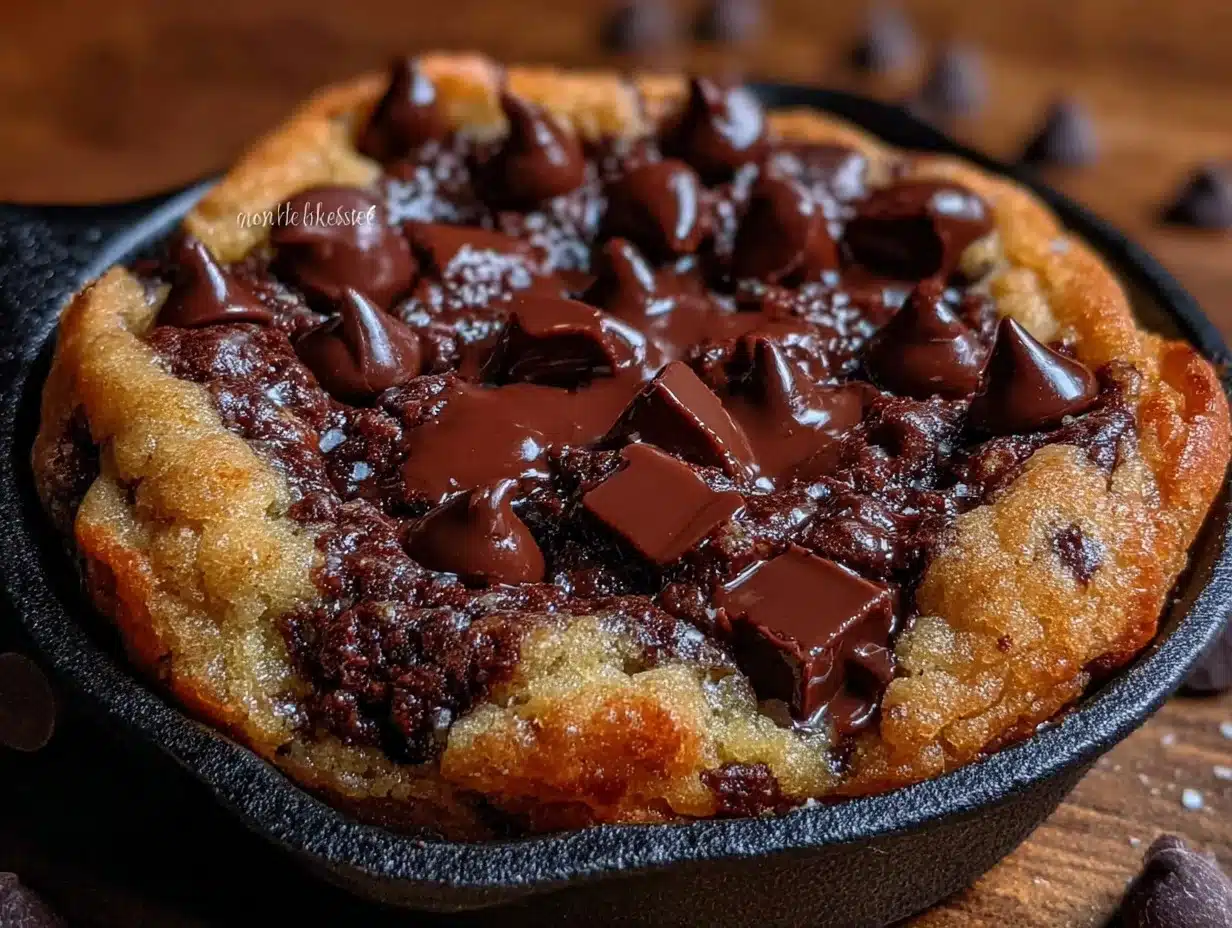 small batch chocolate chip skillet cookie - featured image