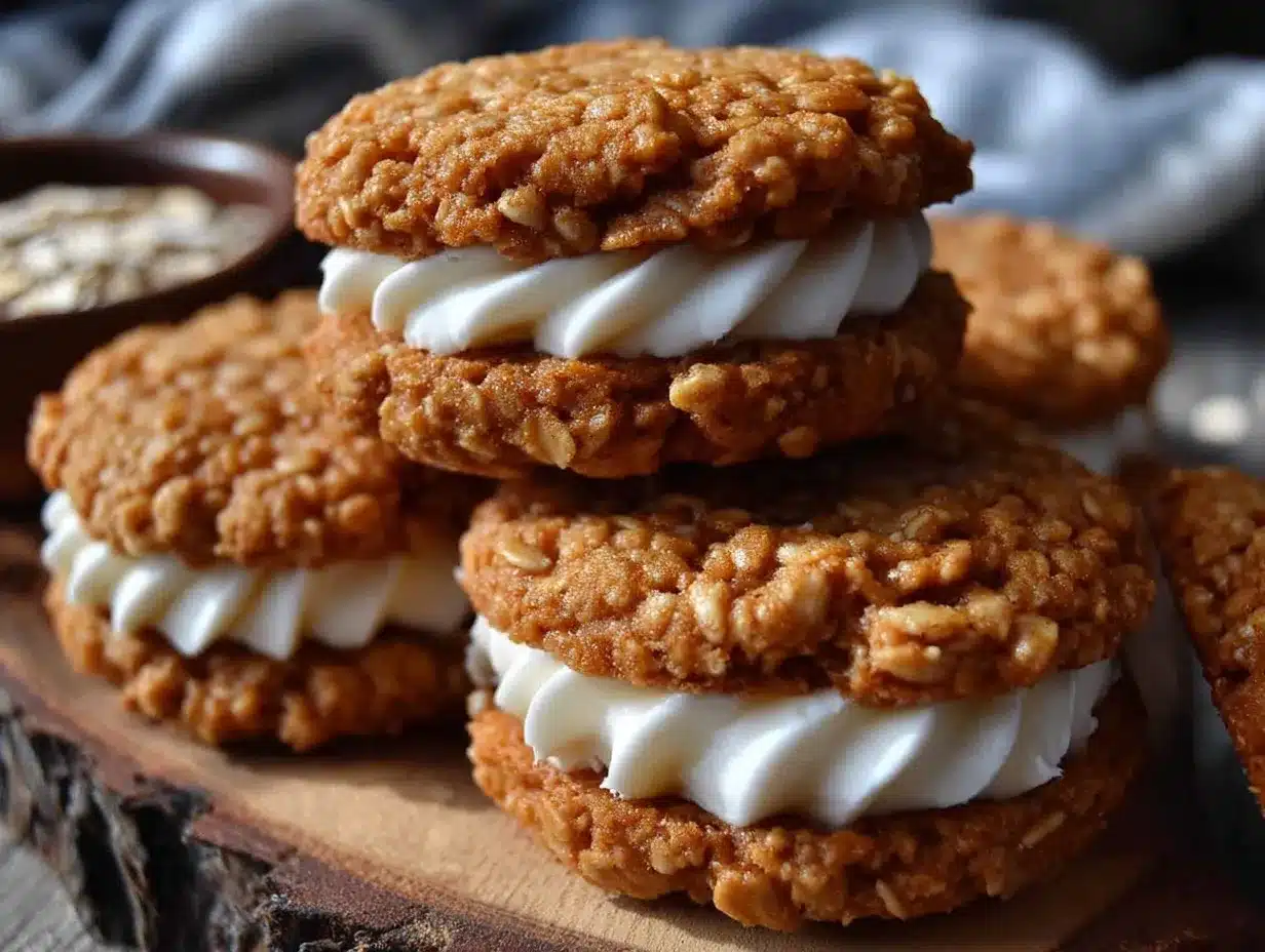 soft chewy oatmeal creme pie cookies preparation steps