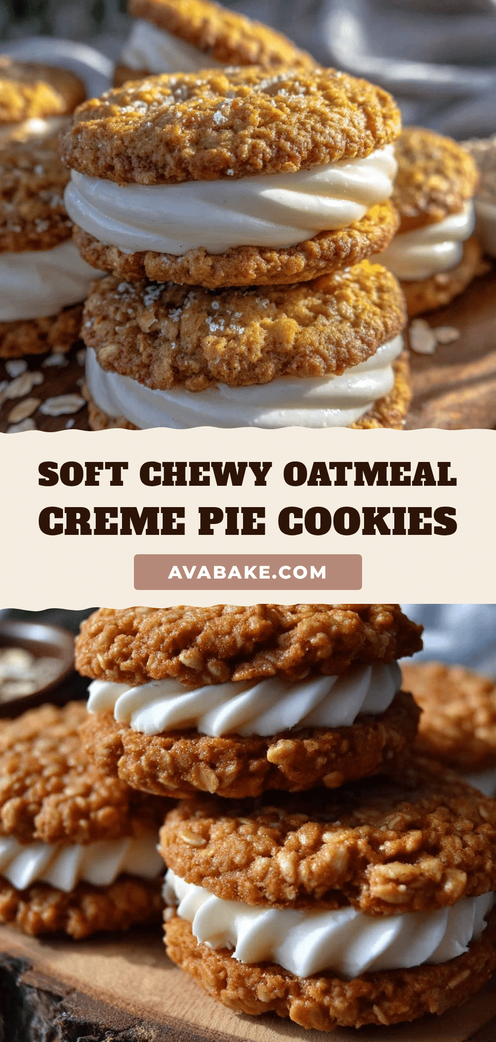 soft chewy oatmeal creme pie cookies recipe