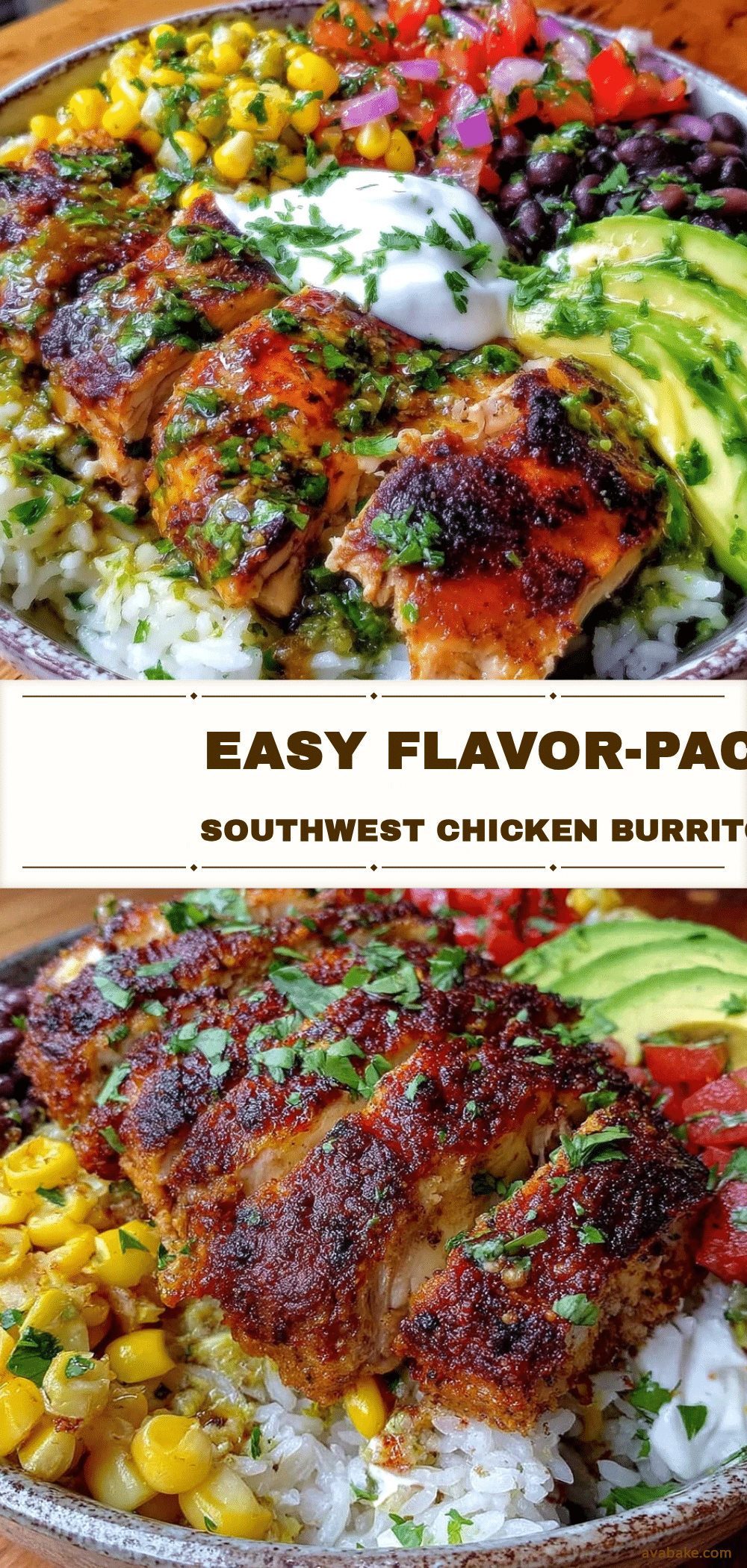 southwest chicken burrito bowl recipe