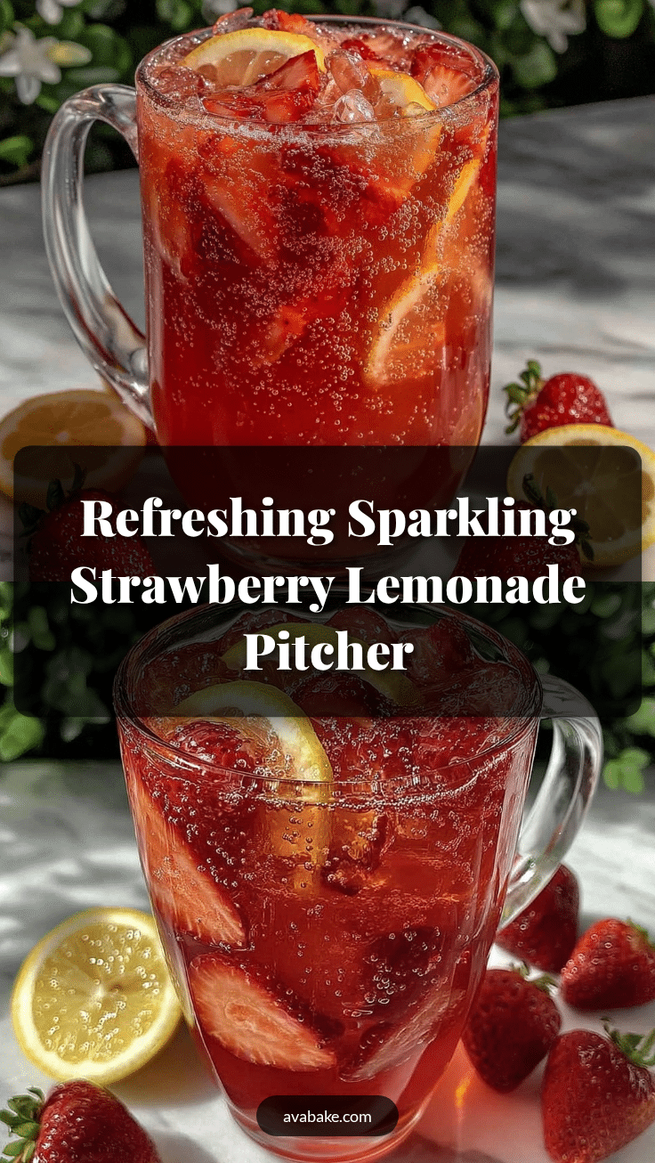 sparkling strawberry lemonade pitcher recipe