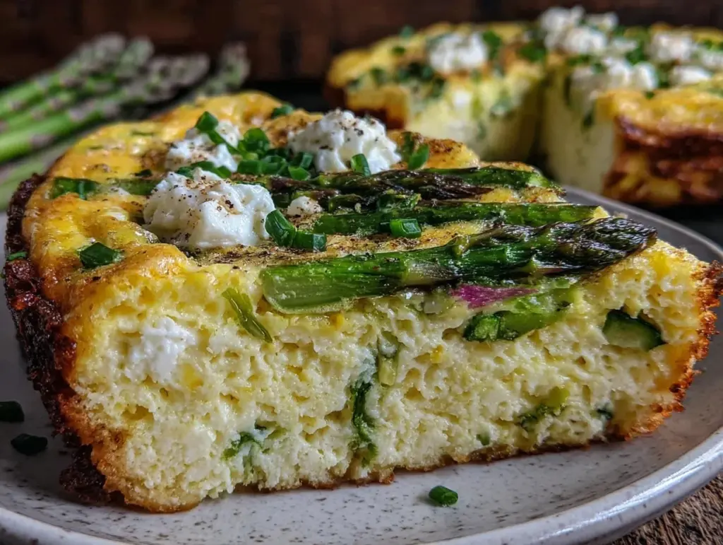 spring vegetable frittata with goat cheese - featured image