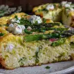spring vegetable frittata with goat cheese - featured image
