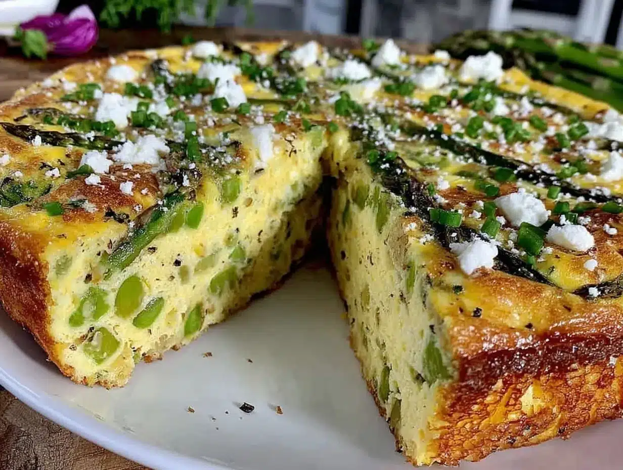 spring vegetable frittata with goat cheese preparation steps