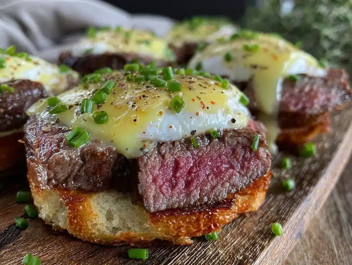 steak and eggs benedict preparation steps