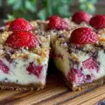 Strawberry Crunch Cheesecake Bars - featured image