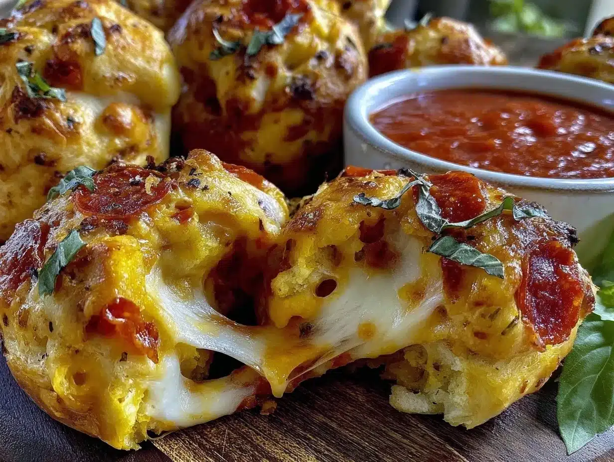 stretchy cheese pull pizza rolls preparation steps