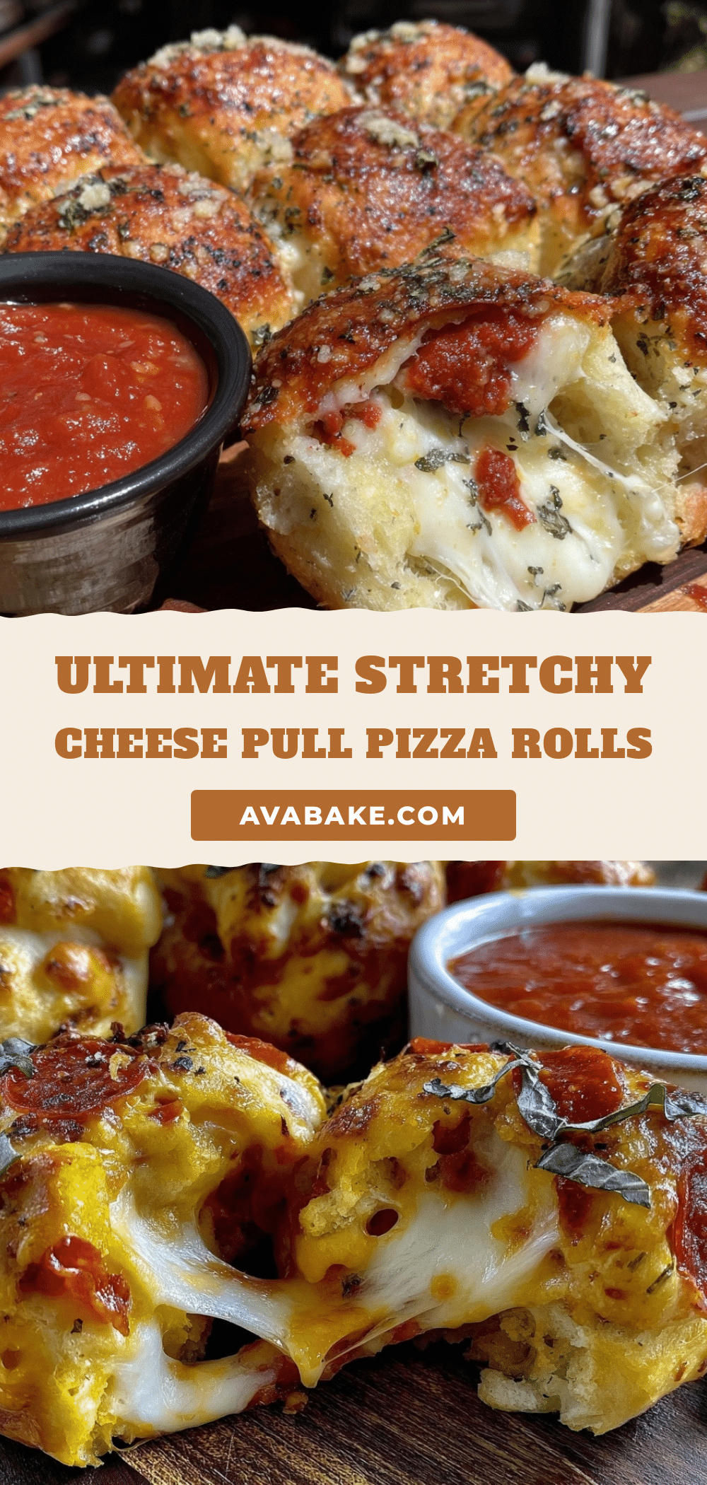 stretchy cheese pull pizza rolls recipe