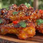 thai sweet chili glazed chicken wings - featured image