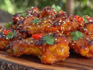 thai sweet chili glazed chicken wings - featured image